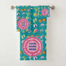 Creëer Uw eigen kustpatroonmonogram Blauwgroen