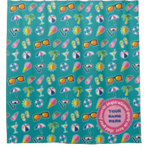 Creëer Uw eigen kustpatroonmonogram Blauwgroen