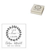 Creëer Uw Eigen Laat Liefde Grow Bruiloft Krans Rubberstempel (Gestempeld)