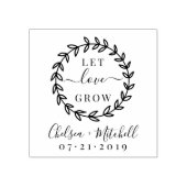 Creëer Uw Eigen Laat Liefde Grow Bruiloft Krans Rubberstempel (Afrduk)