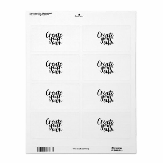 Creëer uw eigen labels (CYO) (Full Sheet)