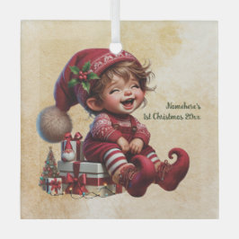 Creëer uw eigen lachende vintage kerstgnoom glas ornament