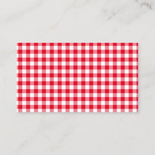 Creëer Uw eigen land Gingham Plaatskaartje (Achterkant)
