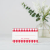 Creëer Uw eigen land Gingham Plaatskaartje (Staand voorkant)