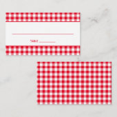 Creëer Uw eigen land Gingham Plaatskaartje (Voorkant / Achterkant)