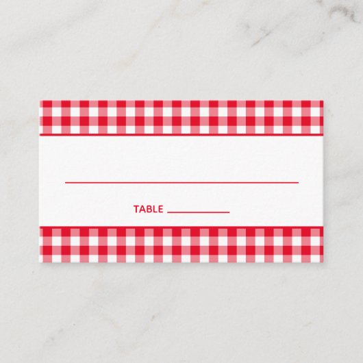 Creëer Uw eigen land Gingham Plaatskaartje (Voorkant)