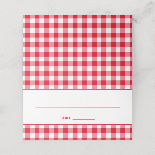 Creëer Uw eigen land Gingham Plaatskaartje (Buitenkant ongevouwen)