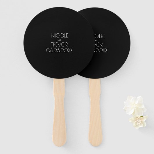 Creëer Uw eigen land - zwart Handwaaier (Voorkant en achterkant)