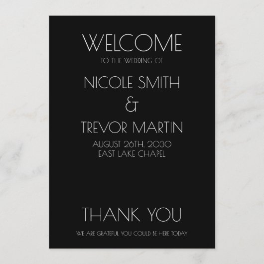 Creëer Uw eigen land - zwart Programmakaart (Voorkant)