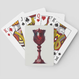 Creëer Uw eigen lange rode gotische kelk Pokerkaarten