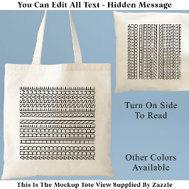 Creëer Uw eigen lange verborgen boodschap 148b nie Tote Bag