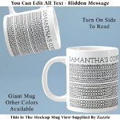 Creëer Uw eigen lange verborgen boodschap 148BW ni Grote Koffiekop