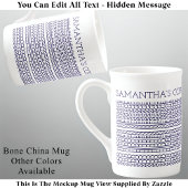 Creëer Uw eigen lange verborgen boodschap 148BW ni Porselein Kop