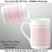 Creëer Uw eigen lange verborgen boodschap 148PW ni Porselein Kop