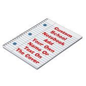 Creëer Uw eigen laptop voor schoolpapier op Hoesje Notitieboek (Linkerzijde)