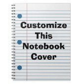 Creëer Uw eigen laptop voor schoolpapier op Hoesje Notitieboek (Voorkant)