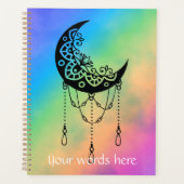 Creëer Uw eigen Leafy Boho Moon Silhouet Planner (Voorkant)