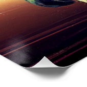 Creëer Uw eigen leeuw in de ruimte astronaut Perfect Poster (Hoek)