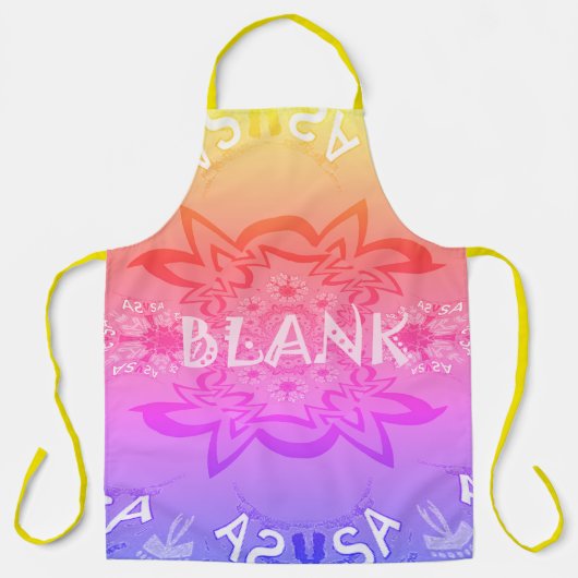 Creëer uw eigen, lege All-Over Print Schort (Voorkant)