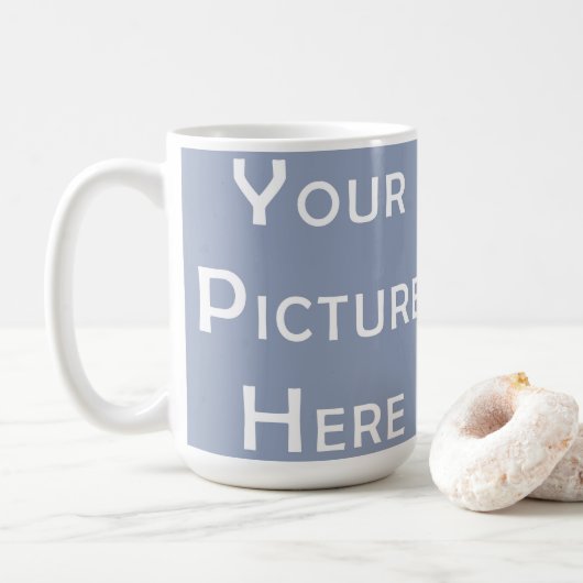 Creëer Uw eigen, lege Sjabloon fotoontwerp voor ei Koffiemok (Met donut)