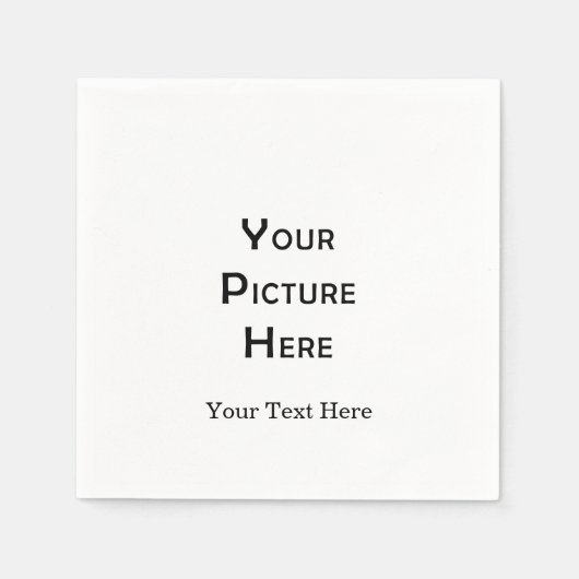 Creëer Uw eigen, lege Sjabloon fotoontwerp voor ei Servet (Voorkant)