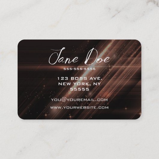 Creëer Uw Eigen Lens Flare Lights Visitekaartje (Achterkant)