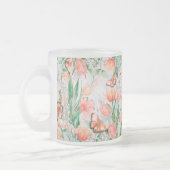 Creëer Uw eigen lentebloemen & vlinders Matglas Koffiemok (Links)