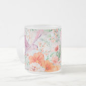 Creëer Uw eigen lentevormen & bloemen Matglas Koffiemok (Voorkant links)