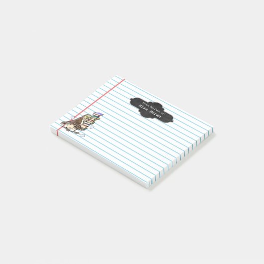 Creëer Uw eigen lerarennaam | Aangepaste boomkorre Post-it® Notes (Schuin)