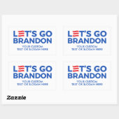 Creëer Uw eigen Let's Go Brandon 2024 Rechthoekige Sticker (Vel)