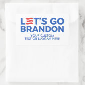 Creëer Uw eigen Let's Go Brandon 2024 Rechthoekige Sticker (Tas)
