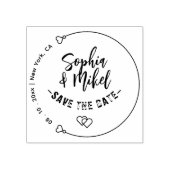 Creëer Uw Eigen| Leuke Ronde Save The Date Bruilof Rubberstempel (Afrduk)