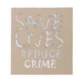 Creëer uw eigen leven met minder criminaliteit ops notitieblok (Voorkant)