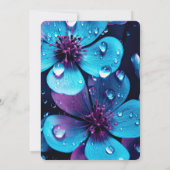 Creëer uw eigen levendige blauwe en paarse bloemen kaart (Achterkant)