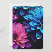 Creëer uw eigen levendige roze en blauwe bloemen kaart (Achterkant)