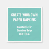 Creëer Uw eigen, LICHT BLAUWGROEN Cocktail Paper N Servet (Voorkant)