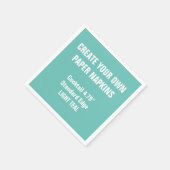 Creëer Uw eigen, LICHT BLAUWGROEN Cocktail Paper N Servet (Hoek)