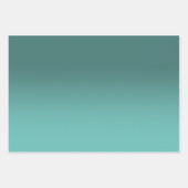 Creëer Uw Eigen Licht Blauwgroen Ombre Inpakpapier Vel (Voorkant 3)