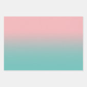 Creëer Uw Eigen Licht Blauwgroen Ombre Inpakpapier Vel (Voorkant 2)