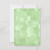 Creëer uw eigen lichtgroene vierkantjes textuur RSVP kaartje (Achterkant)