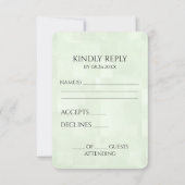 Creëer uw eigen lichtgroene vierkantjes textuur RSVP kaartje (Voorkant)