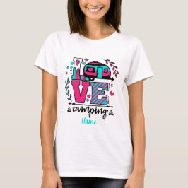 Creëer Uw Eigen Liefde Camping T-shirt