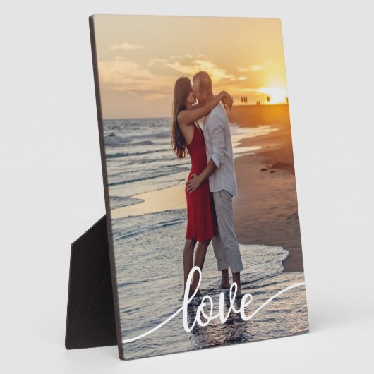 Creëer Uw Eigen Liefde Script Romantisch Paar Foto Fotoplaat (Zijkant)