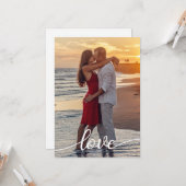 Creëer Uw Eigen Liefde Script Romantisch Paar Foto Kaart (Voorkant / Achterkant in situ)