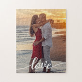 Creëer Uw Eigen Liefde Script Romantisch Paar Foto Legpuzzel (Verticaal)