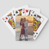 Creëer Uw Eigen Liefde Script Romantisch Paar Foto Pokerkaarten (Achterkant)