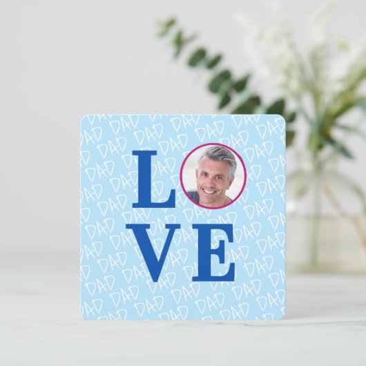 Creëer Uw Eigen LIEFDE VADER PAPA PAPA FOTOPLEIN Kaart (Staand voorkant)