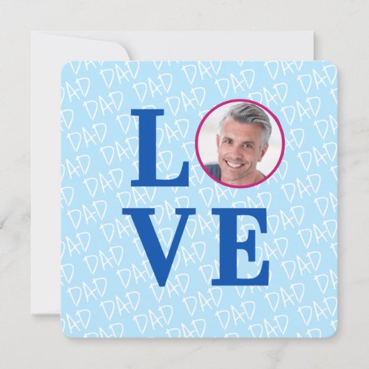 Creëer Uw Eigen LIEFDE VADER PAPA PAPA FOTOPLEIN Kaart (Voorkant)