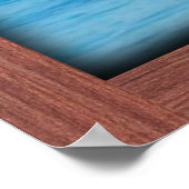 Creëer Uw eigen Lijst 24x36 rood hout Poster (Hoek)