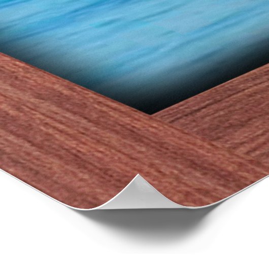 Creëer Uw eigen Lijst 24x36 rood hout Poster (Hoek)